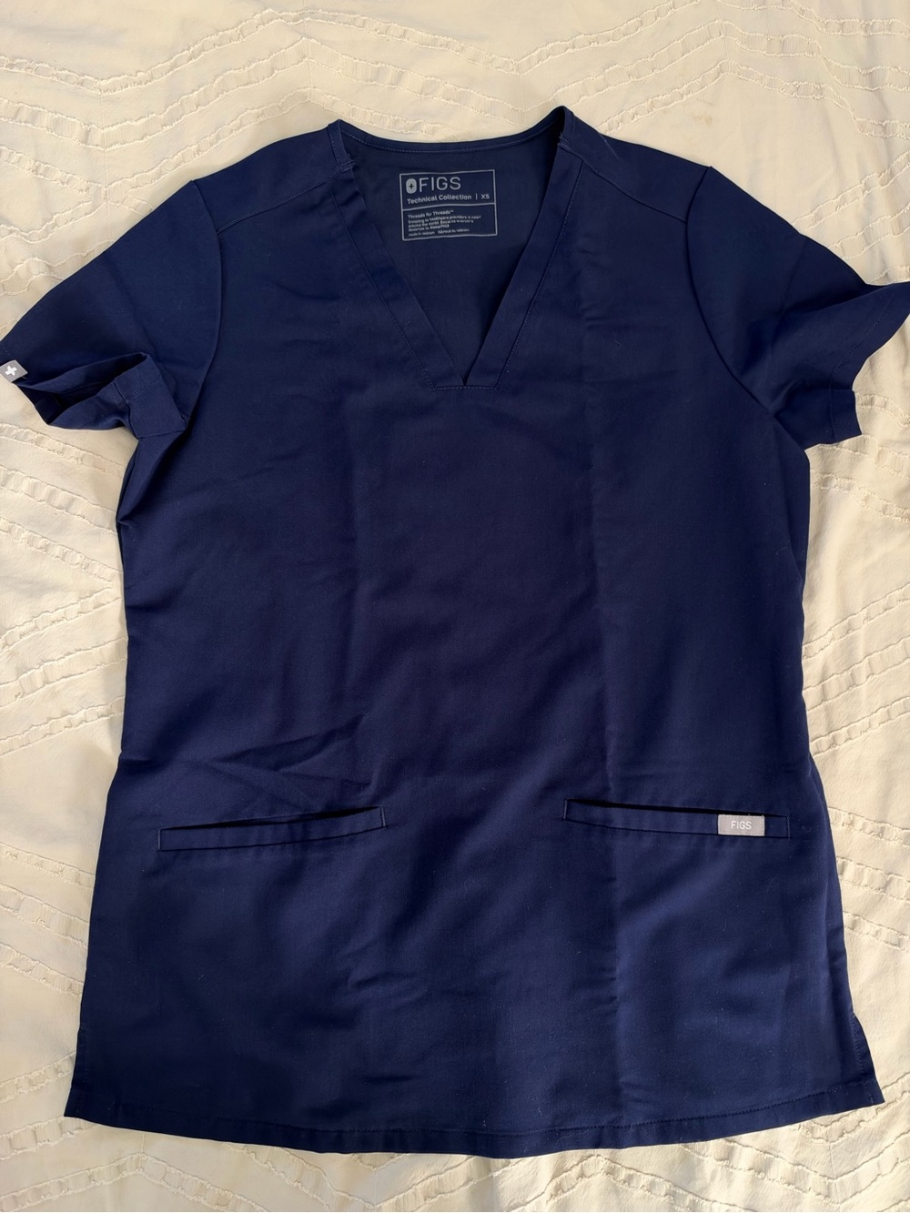 Figs Navy Women's Scrub Top